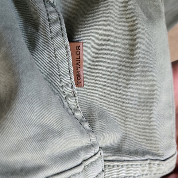 TOM TAILOR Soft Green Cotton Denim Jacket. Size Large - Picture 13 of 13